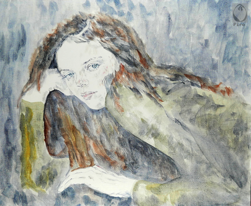 oil on paper - olio su carta di Piro